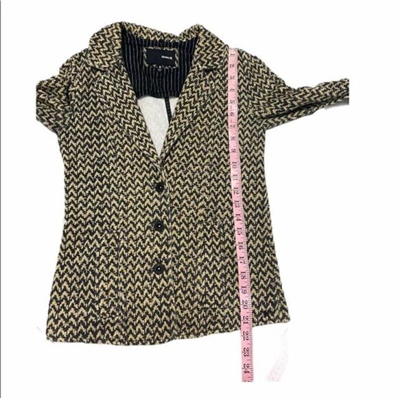 Hurley Winchester‎ Chevron Print Blazer Tan Small - Picture 8 of 16